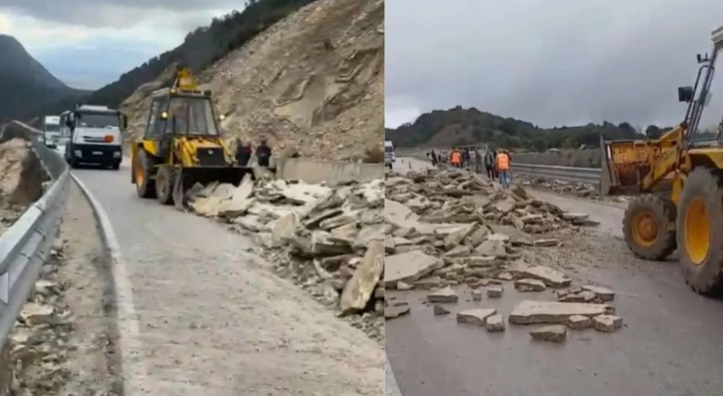 Bllokimi i aksit Kuç- Qeparo nga rënia e dherave, nis zhbllokimi